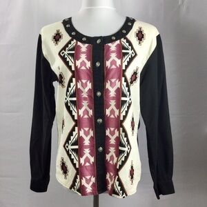 Vintage Roper Button Up Western Rodeo Long Sleeve Shirt Size M